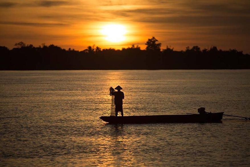 Sunset on the Mekong in Laos. (Laos official tourism Website)