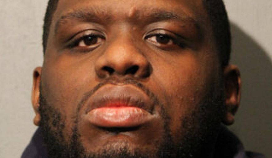 This photo provided by the Chicago Police Department shows Paris McKinley, Summit, Ill., who was charged after a Chicago police officer was dragged by a minivan for several blocks following a traffic stop. Police announced charges Thursday, March 8, 2018, against McKinley including aggravated fleeing, armed violence and being a parolee in possession of a weapon. (Chicago Police Department via AP)