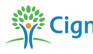 FILE- This undated file image provided by Cigna shows the Cigna logo. The insurer Cigna said Thursday, March 8, 2018, that it will spend $52 billion to buy Express Scripts, which administers prescription benefits for more than 80 million people. (Cigna via AP, File)