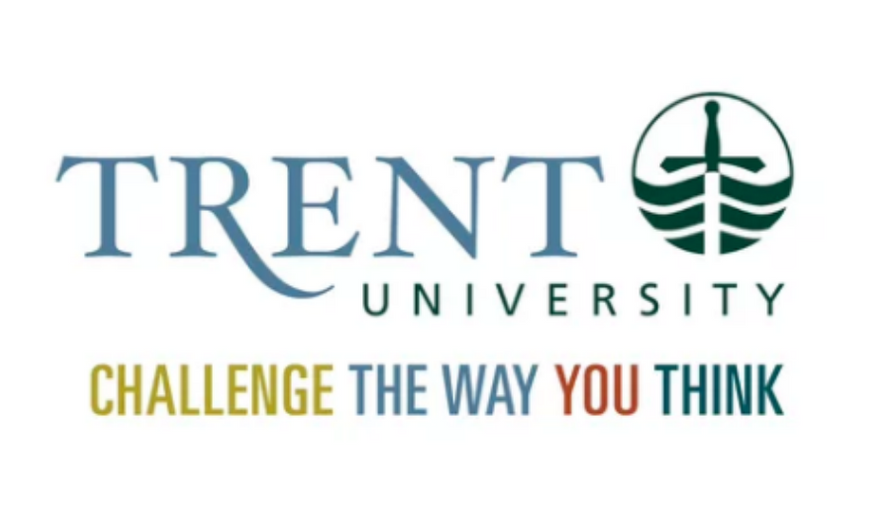 Trent University logo, as screen captured from the Canadian school's official website, accessed March 10, 2018. (https://www.trentu.ca)