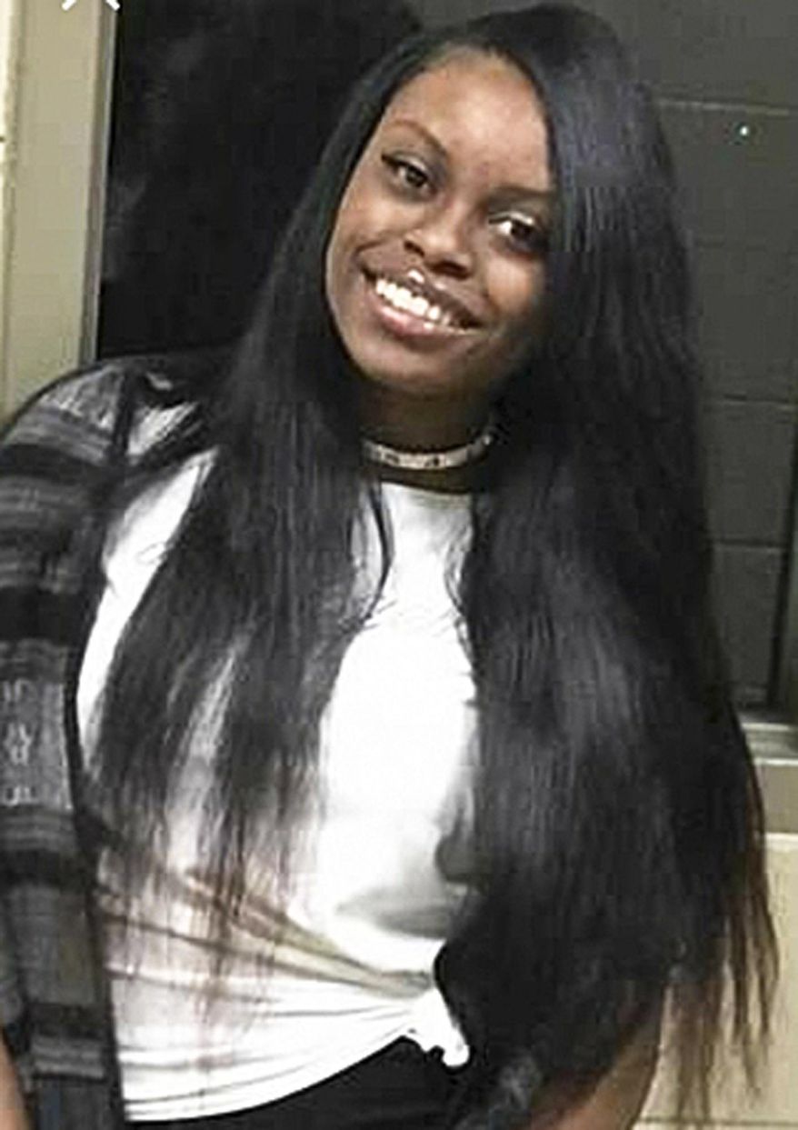 This undated photo provided Monday, March 12, 2018, by Shenise Abercrombie shows her niece Courtlin Arrington, a Huffman High School student that was fatally shot on Wednesday in Birmingham, Ala. The aunt of the 17-year-old killed by a fellow student at the Alabama school last week has called for school safety reform and action against gun violence. (Shenise Abercrombie, via AP)