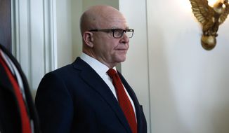 Then-National Security Adviser H.R. McMaster listens as President Donald Trump speaks during a Cabinet meeting at the White House, Thursday, March 8, 2018, in Washington. (AP Photo/Evan Vucci) ** FILE **