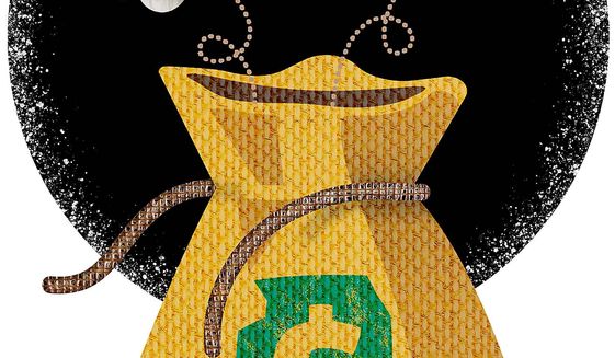 Illinois Money Bag Illustration by Greg Groesch/The Washington Times