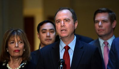 Last month, Rep. Devin Nunes and Rep. Adam Schiff (center) issued dueling memos over alleged Justice Department and FBI abuses at the nation&#39;s secret surveillance court when securing warrants.