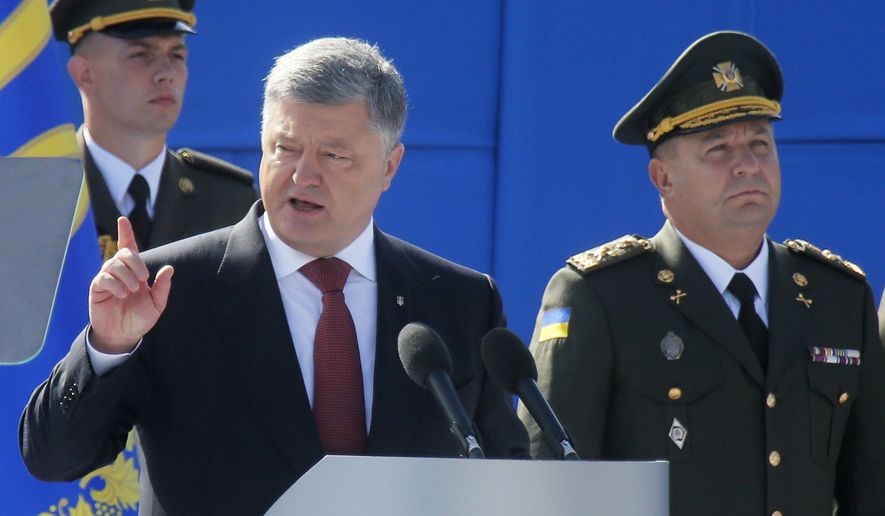 Critics accuse Ukrainian President Petro Poroshenko — a former candy magnate and an ally of the Trump administration — and his allies of bribing lawmakers, profiting from corrupt business deals and hampering efforts to clean up corruption that has plagued the country since it gained independence after the Cold War. (Associated Press)