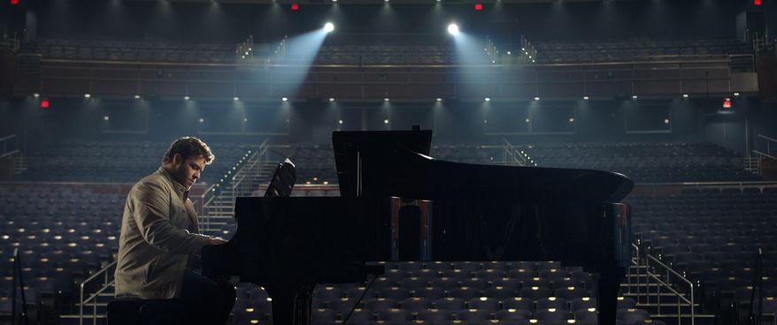 Bart Millard (John Michael Finley) practicing a soon-to-be unveiled song in the new movie I CAN ONLY IMAGINE releasing March 16, 2018. Courtesy of Lionsgate and Roadside Attractions.