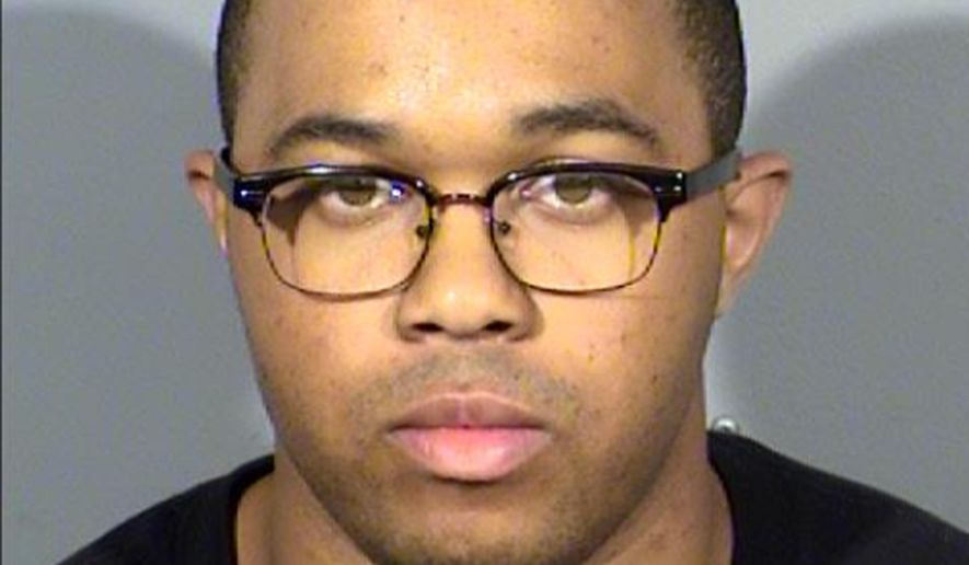 This undated Clark County Detention Center booking photo shows former Nevada state prison guard George McMurry, of Las Vegas. McMurry was sentenced Tuesday, March 20, 2018, in Las Vegas to one-to-four years in state prison following his guilty pleas in November 2017 to felony charges of drug transport and furnishing a controlled substance to a state prisoner. (Clark County Detention Center/Las Vegas Metropolitan Police Department via AP)