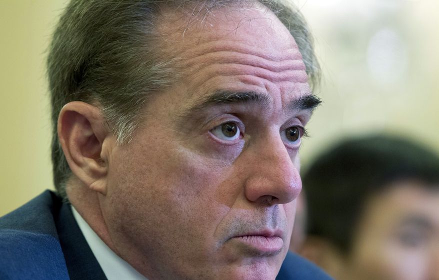 Veterans Affairs Secretary David Shulkin testifies on FY2019 and FY2020 budgets for veterans programs before the Senate Committee on Veterans Affairs on Capitol Hill, Wednesday, March 21, 2018, in Washington. (AP Photo/Jose Luis Magana) **FILE**