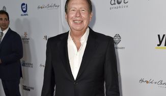 FILE - In this Aug. 7, 2015 file photo, Garry Shandling arrives at the 15th Annual Harold and Carole Pump Foundation Gala in Los Angeles. Judd Apatow has decided to memorialize his friend and mentor Shandling in an appropriate way. Apatow made Shandling the subject of his four-hour HBO documentary called “The Zen Diaries of Garry Shandling.” The new film draws on 30 years of Shandling’s intimate diaries and notes. (Photo by Rob Latour/Invision/AP, File)
