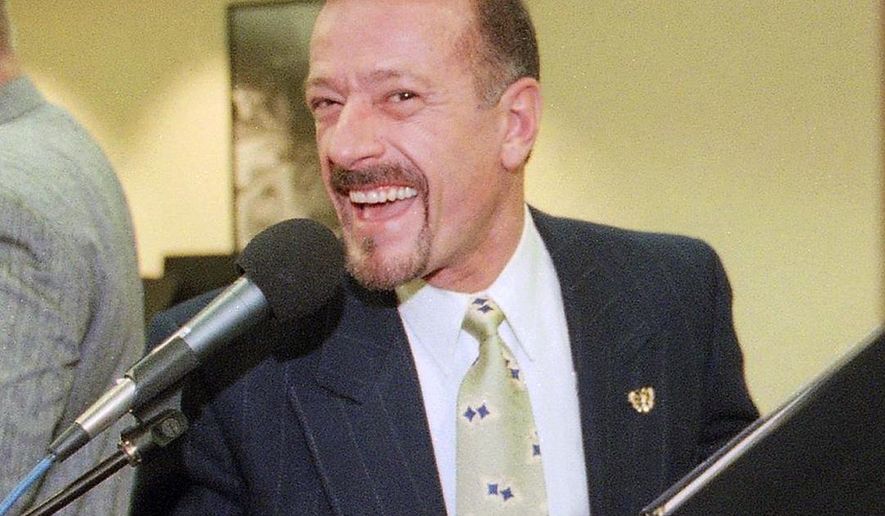 FILe - In this Feb. 16, 1999 file photo, Sammy Williams rehearses a song from the show "Too Old for the Chorus" at the ASCAP Foundation/Disney Musical Theatre Workshop in Burbank, Calif. Williams, who won a Tony Award in the original Broadway production of “A Chorus Line,” died of cancer in Los Angeles on Saturday, March 17, 2018. He was 69. (AP Photo/Jill Connelly, File)