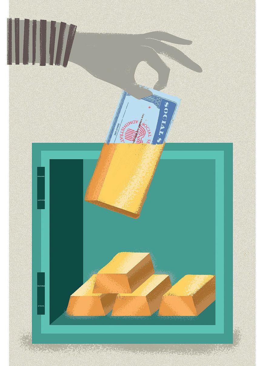 Fraudulent Use of Social Security Numbers Illustration by Linas Garsys/The Washington Times