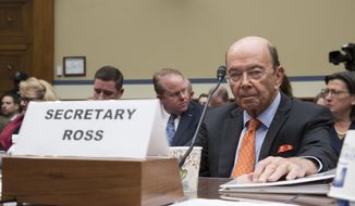 In this Oct. 12, 2017, file photo, Commerce Secretary Wilbur Ross appears before the House Committee on Oversight and Government Reform to discuss preparing for the 2020 Census, on Capitol Hill in Washington. (AP Photo/J. Scott Applewhite, File)