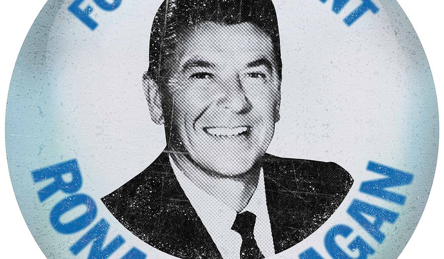 1968 Reagan Campaign Button Illustration by Greg Groesch/The Washington Times