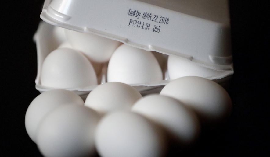 The Government Accounting Office says the U.S. Department of Agriculture and the Food and Drug Administration haven&#x27;t done enough to clarify expiration labels, which confuse consumers and retailers alike. (AP Photo/Matt York)