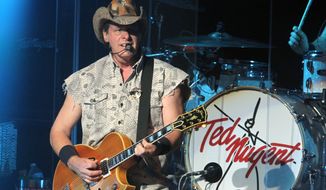 Ted Nugent performs during the Sonic Baptizm Tour at Atlanta Symphony Hall on Sunday, July 24, 2016, in Atlanta. (Photo by Robb Cohen/Invision/AP)