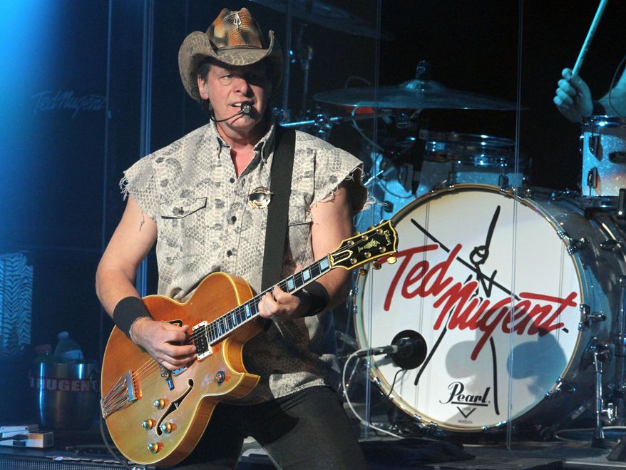 Ted Nugent performs during the Sonic Baptizm Tour at Atlanta Symphony Hall on Sunday, July 24, 2016, in Atlanta. (Photo by Robb Cohen/Invision/AP)