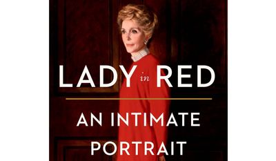 Book jacket: &quot;Lady in Red: An Intimate Portrait of Nancy Reagan&quot; by Sheila Tate.