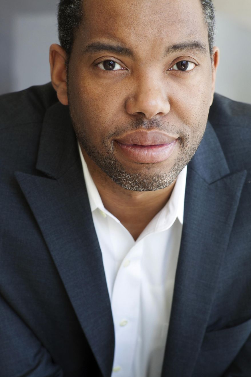 FILE - This undated file photo provided by Penguin Random House shows writer Ta-Nehisi Coates. Coates made an unannounced appearance Monday, April 2, 2018, at a staged recital of his prize-winning book "Between the World and Me," at New York's famed Apollo Theater. A second performance follows on Tuesday. “Between the World and Me,” published in 2015, is Coates’ letter to his son about police violence against blacks. (Nina Subin/Penguin Random House via AP, File)