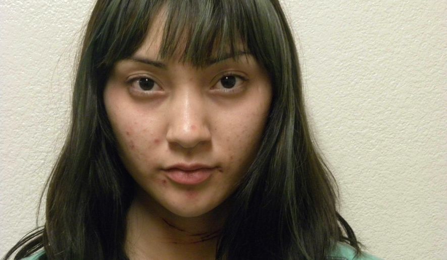 This photo provided by the Colorado Department of Public Safety shows Shyanne Maestas. Colorado State Patrol troopers apprehended Maestas on Tuesday, April 3, 2018, that they say stabbed an officer in the neck and took off in his patrol car in Rocky Ford, Colo. (Colorado Department of Public Safety via AP)