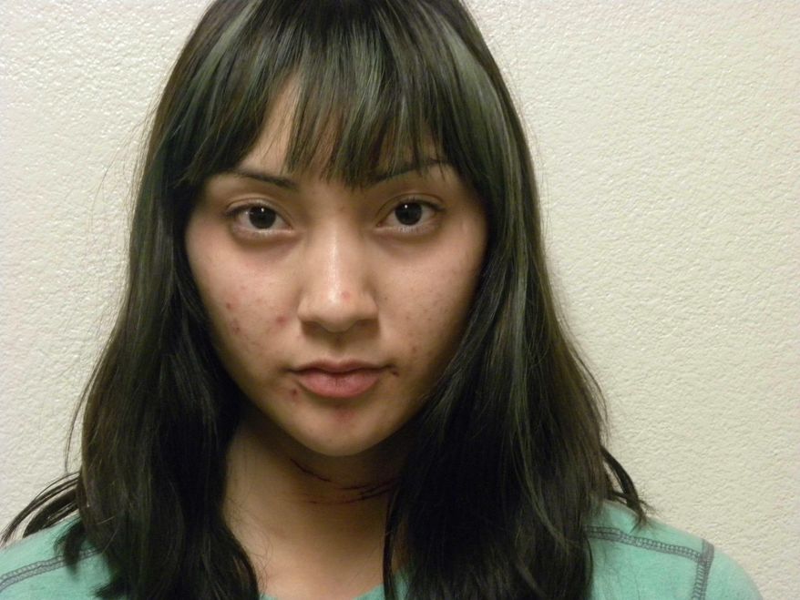 This photo provided by the Colorado Department of Public Safety shows Shyanne Maestas. Colorado State Patrol troopers apprehended Maestas on Tuesday, April 3, 2018, that they say stabbed an officer in the neck and took off in his patrol car in Rocky Ford, Colo. (Colorado Department of Public Safety via AP)