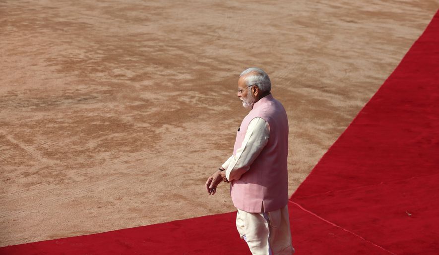 Indian Prime Minister Narendra Modi sees eye to eye with President Trump on keeping the power of communist China in check. (Associated Press/File)
