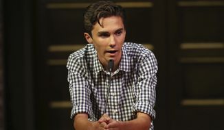 David Hogg has become the face of the gun-control movement since the February shooting at his high school, Marjory Stoneman Douglas High in Parkland, Florida. (Associated Press)