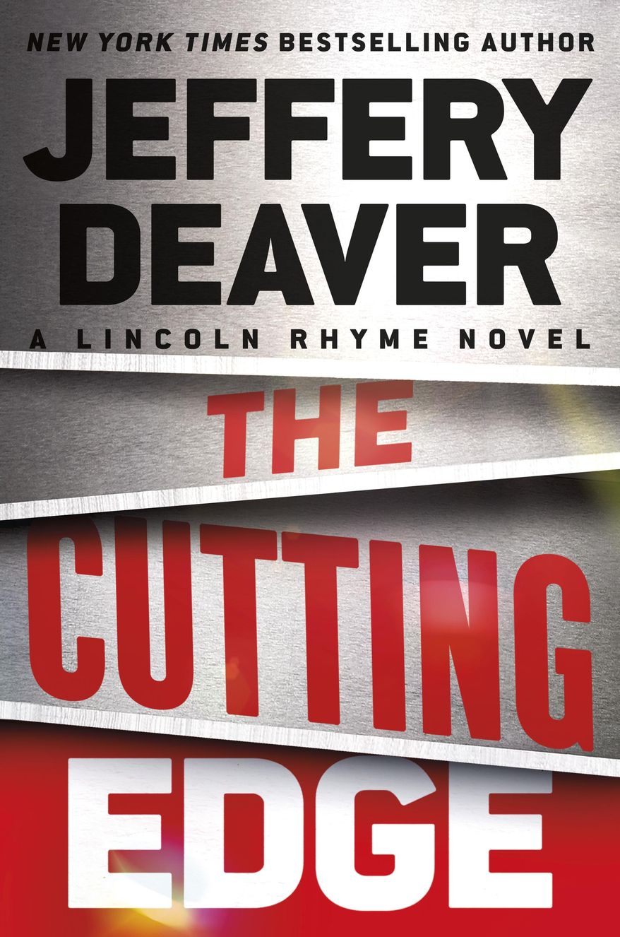 This cover image released by Grand Central Publishing shows "The Cutting Edge," a novel by Jeffery Deaver. (Grand Central Publishing via AP)