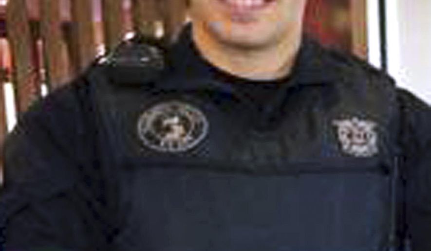 This undated photo posted on the official Facebook page of the Yarmouth, Mass., Police Department shows officer Sean Gannon, shot to death on Thursday, April 12, 2018, while he and other officers were serving an arrest warrant at a home in Barnstable, Mass. (Yarmouth Police Department via AP)