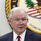 U.S. Attorney General Jeff Sessions speaks about the opioid crisis during an appearance in Raleigh, N.C., Tuesday, April 17, 2018. (AP Photo/Gerry Broome)