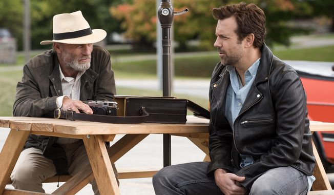 This image released by Netflix shows Ed Harris, left, and Jason Sudeikis in a scene from &amp;quot;Kodachrome.&amp;quot; (Christos Kalohoridis/Netflix via AP)
