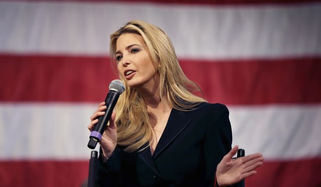 Ivanka Trump, daughter and advisor to President Donald Trump, speaks at an event on Tax Day, Tuesday, April 17, 2018, in Derry, N.H., to promote the recently passed tax cut package. (AP Photo/Elise Amendola)
