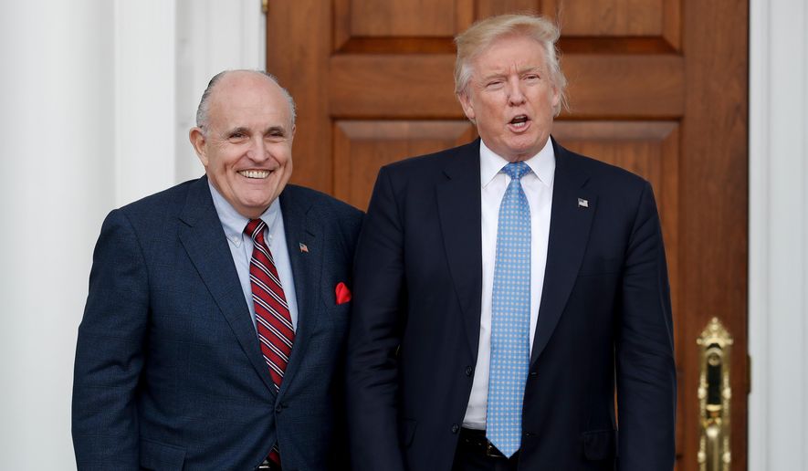 Rudolph W. Giuliani said about President Trump, &quot;This is one of the smartest guys you&#x27;re going to meet. And a lot of people underestimate that.&quot; (Associated Press/File)