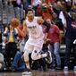 Washington Wizards forward Otto Porter Jr. (22) dribbles the ball during the second half of Game 4 of an NBA basketball first-round playoff series against the Toronto Raptors, Sunday, April 22, 2018, in Washington. The Wizards won 106-98. (AP Photo/Nick Wass) ** FILE **
