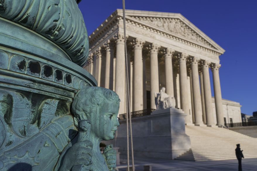 The Supreme Court is seen in Washington on April 20, 2018. (Associated Press) **FILE**