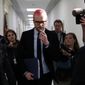 Christopher Wylie, the Cambridge Analytica whistleblower, departs after meeting with House Judiciary Democrats, on Capitol Hill, Tuesday, April 24, 2018, in Washington. (AP Photo/Alex Brandon) ** FILE **