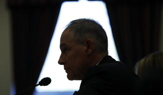 Environmental Protection Agency Administrator Scott Pruitt testifies on the EPA FY2019 budget during a hearing of the House Appropriations subcommittee for the Interior, Environment, and Related Agencies, on Capitol Hill, Thursday, April 26, 2018 in Washington. (AP Photo/Alex Brandon)