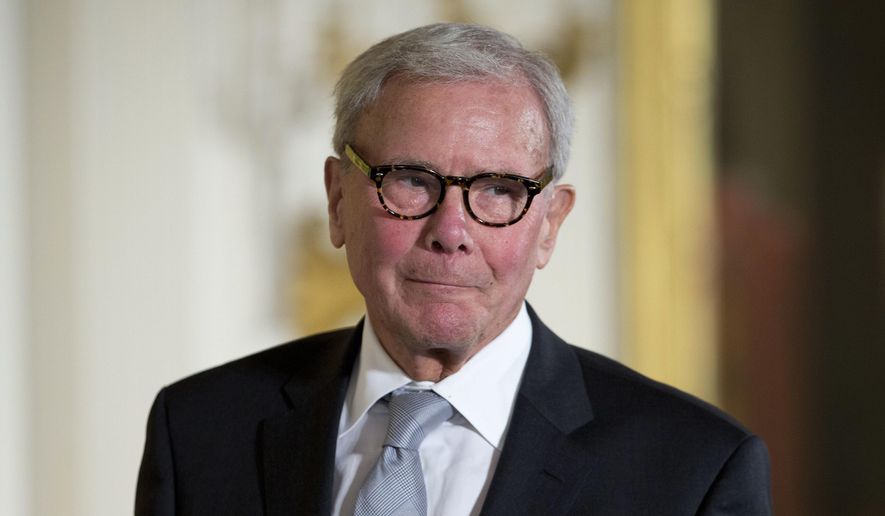 Journalist Tom Brokaw is introduced before being awarded the Presidential Medal of Freedom during a ceremony in the East Room of the White House in Washington, Nov. 24, 2014. (AP Photo/Pablo Martinez Monsivais) ** FILE **