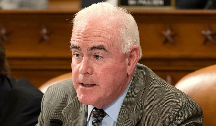 FILE – In this Nov. 6, 2017, file photo, U.S. Rep. Pat Meehan, R-Pa., works on the markup of the GOP&#39;s tax overhaul plan on Capitol Hill in Washington. Meehan, a four-term Pennsylvania congressman who used taxpayer money to settle a former aide&#39;s sexual harassment charges, abruptly resigned from Congress in a letter submitted Friday, April 27, 2018. (AP Photo/J. Scott Applewhite, File)