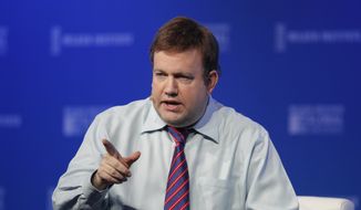 In this file photo, pollster Frank Luntz speaks at the Milken Institute Global Conference Monday, April 30, 2018, in Beverly Hills, Calif. (AP Photo/Jae C. Hong) ** FILE **