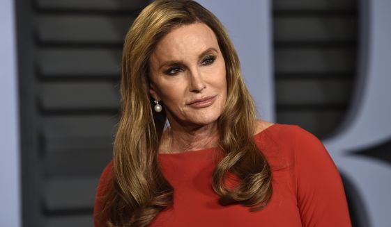 FILE - In this Sunday, March 4, 2018 file photo, Caitlyn Jenner arrives at the Vanity Fair Oscar Party on, in Beverly Hills, Calif. Britain’s Channel 4 has said on Friday, May 4 that Caitlyn Jenner will deliver its annual diversity lecture at the House of Commons. The 68-year-old reality television star, author and Olympic gold medalist formerly known as Bruce revealed in 2015 that she is transgender and has become a woman. It is the third lecture in the series. (Photo by Evan Agostini/Invision/AP, file)