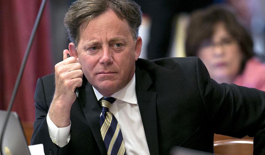 FILE - In this June 15, 2017 file photo, state Sen. Josh Newman, D-Fullerton, listens as lawmakers debate a measure to change the rules governing recall elections, at the Capitol in Sacramento, Calif. Newman is facing a challenge from Republicans in his upcoming re-election campaign from those who opposed his vote to increase the California gasoline tax. (AP Photo/Rich Pedroncelli, File)