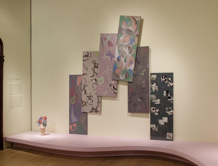 This March 2018 photo shows an Installation view of the exhibition "Marc Camille Chaimowicz: Your Place or Mine…," at the Jewish Museum in New York. The exhibit runs through Aug. 5. (Jason Mandella/The Jewish Museum via AP)