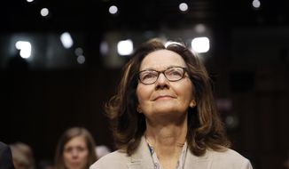CIA nominee Gina Haspel is seated for a confirmation hearing of the Senate Intelligence Committee on Capitol Hill, Wednesday, May 9, 2018 in Washington. (AP Photo/Alex Brandon)