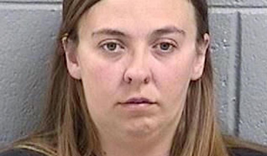 This undated photo provided by the San Juan County, N.M., Attorney's Office shows Melissa Goelz, 29. Goelz is one of two New Mexico women accused of kidnapping and molesting a 14-year-old Oklahoma boy. Authorities say Goelz and Kristen Aragon, 35, drove 13 hours from Farmington, N.M., to Oklahoma's Pittsburg County in mid-April to pick up the boy and then returned to Farmington with him. Oklahoma officials say the boy's father reported him missing and investigators then tracked a cellphone signal and used other means to determine he was en route to Farmington, where police found him. (San Juan County Attorney's Office via AP)