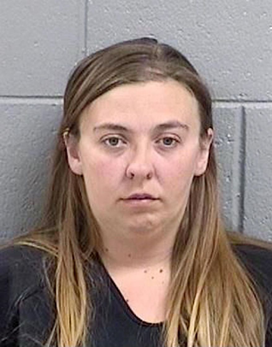 This undated photo provided by the San Juan County, N.M., Attorney's Office shows Melissa Goelz, 29. Goelz is one of two New Mexico women accused of kidnapping and molesting a 14-year-old Oklahoma boy. Authorities say Goelz and Kristen Aragon, 35, drove 13 hours from Farmington, N.M., to Oklahoma's Pittsburg County in mid-April to pick up the boy and then returned to Farmington with him. Oklahoma officials say the boy's father reported him missing and investigators then tracked a cellphone signal and used other means to determine he was en route to Farmington, where police found him. (San Juan County Attorney's Office via AP)