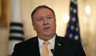 Secretary of State Mike Pompeo says North Korea stands on the precipice of wild economic growth the likes of which it has never seen. (Associated Press/File)