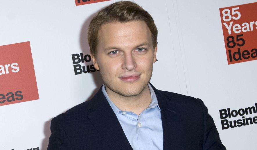 In a Dec. 4, 2014, file photo, Ronan Farrow attends Bloomberg Businessweek&#39;s 85th Anniversary celebration at the American Museum of Natural History, in New York. (Photo by Stephen Chernin/Invision/AP, File)