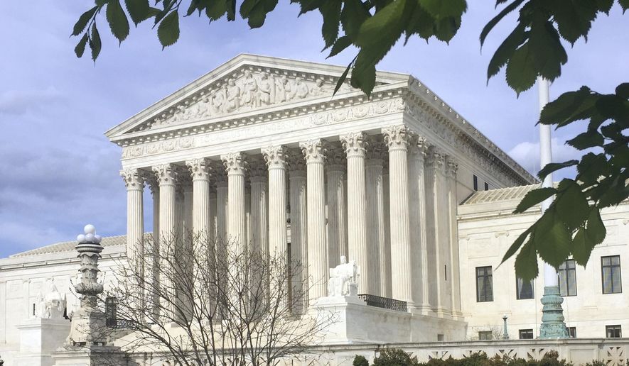 The Supreme Court in Washington is seen here on April 23, 2018. (Associated Press) **FILE**