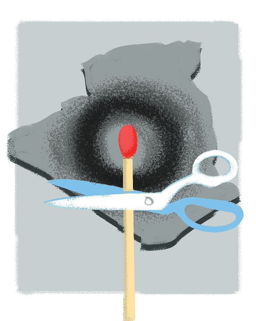 Illustration on fighting extremism in Algeria by Linas Garsys/The WAshington Times