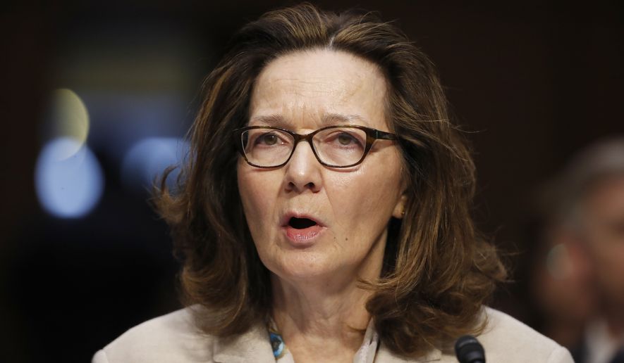 In this May 9, 2018, file photo, CIA nominee Gina Haspel testifies during a confirmation hearing of the Senate Intelligence Committee on Capitol Hill in Washington. (AP Photo/Alex Brandon, File)